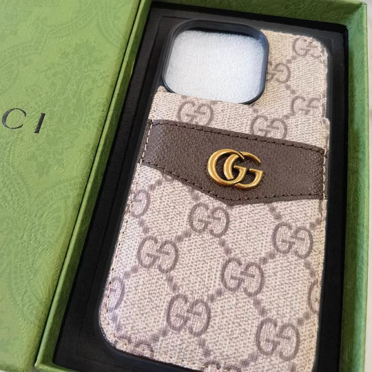 Premium Leather iPhone Case by GUCCI with Card Pocket