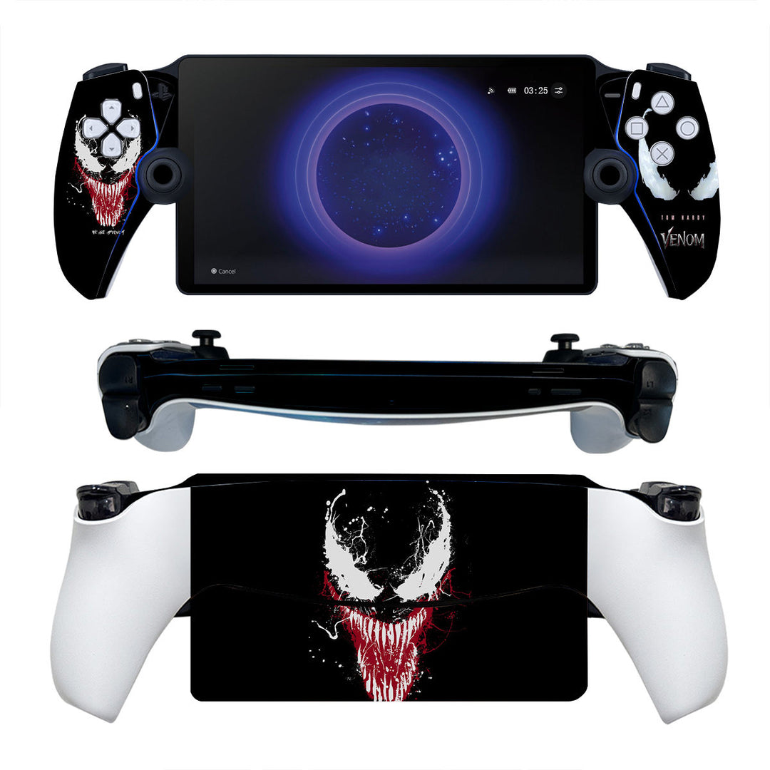 Unleash the power of Venom on your PlayStation console with this striking Portal Protector Skin. Featuring the iconic symbiote design, this skin adds a touch of dark and menacing style, perfect for fans of the infamous Marvel character