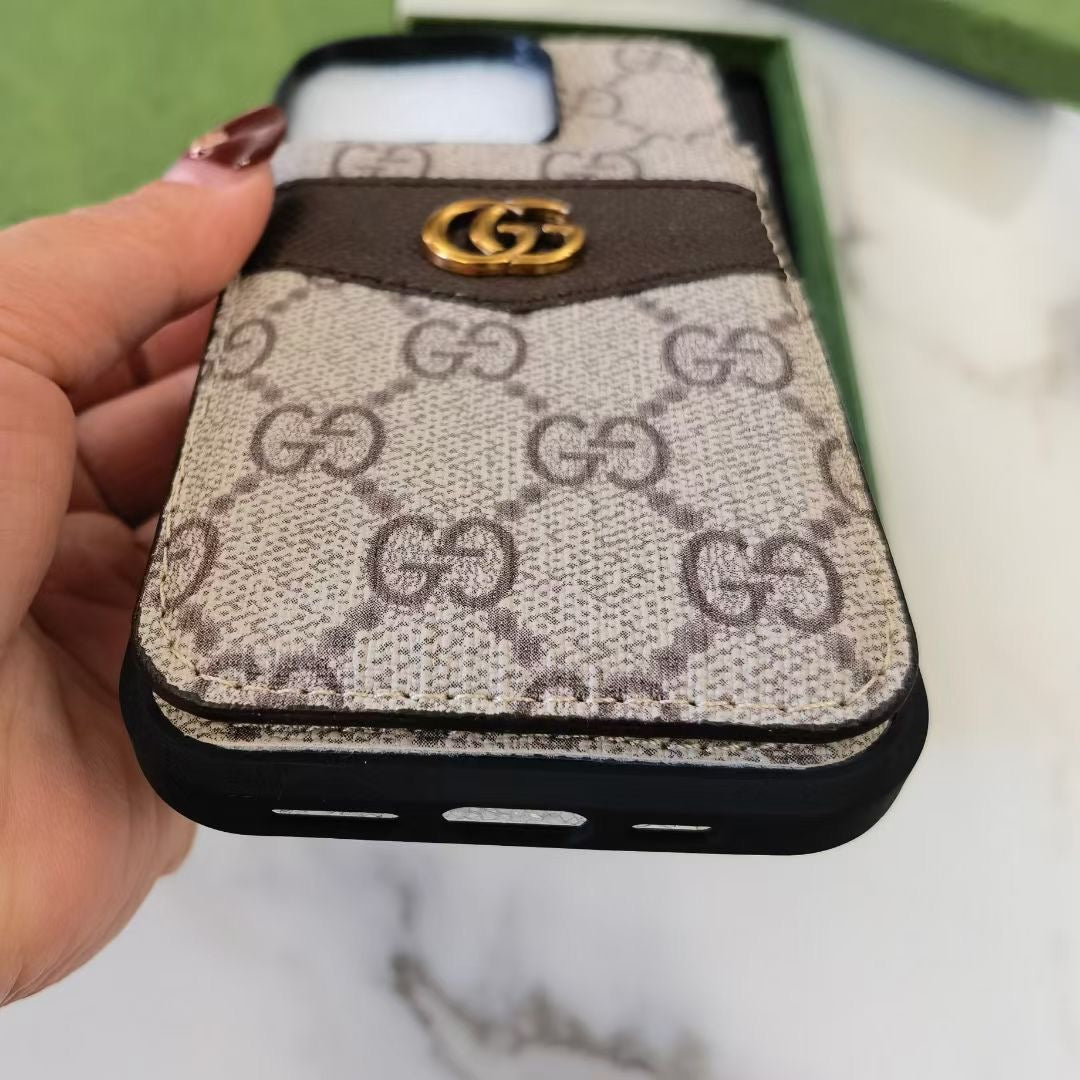 Elegant GUCCI iPhone Case with Practical Card Holder
