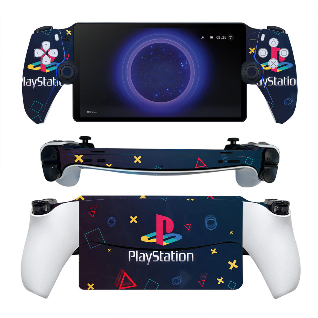 A nostalgic Retro PlayStation Logo-inspired Portal Protector Skin, showcasing the iconic emblem for a stylish and protective upgrade to your gaming console.