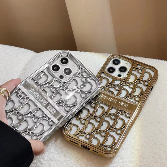 Elegantly designed Dior-inspired iPhone Case with intricate details