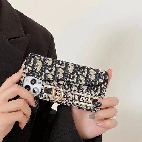 DIOR IPHONE CASE WITH CARD HOLDER