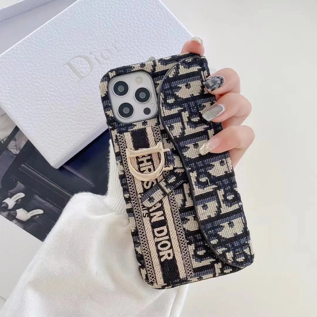 Detail of Dior Logo on Lady Phone Case Back