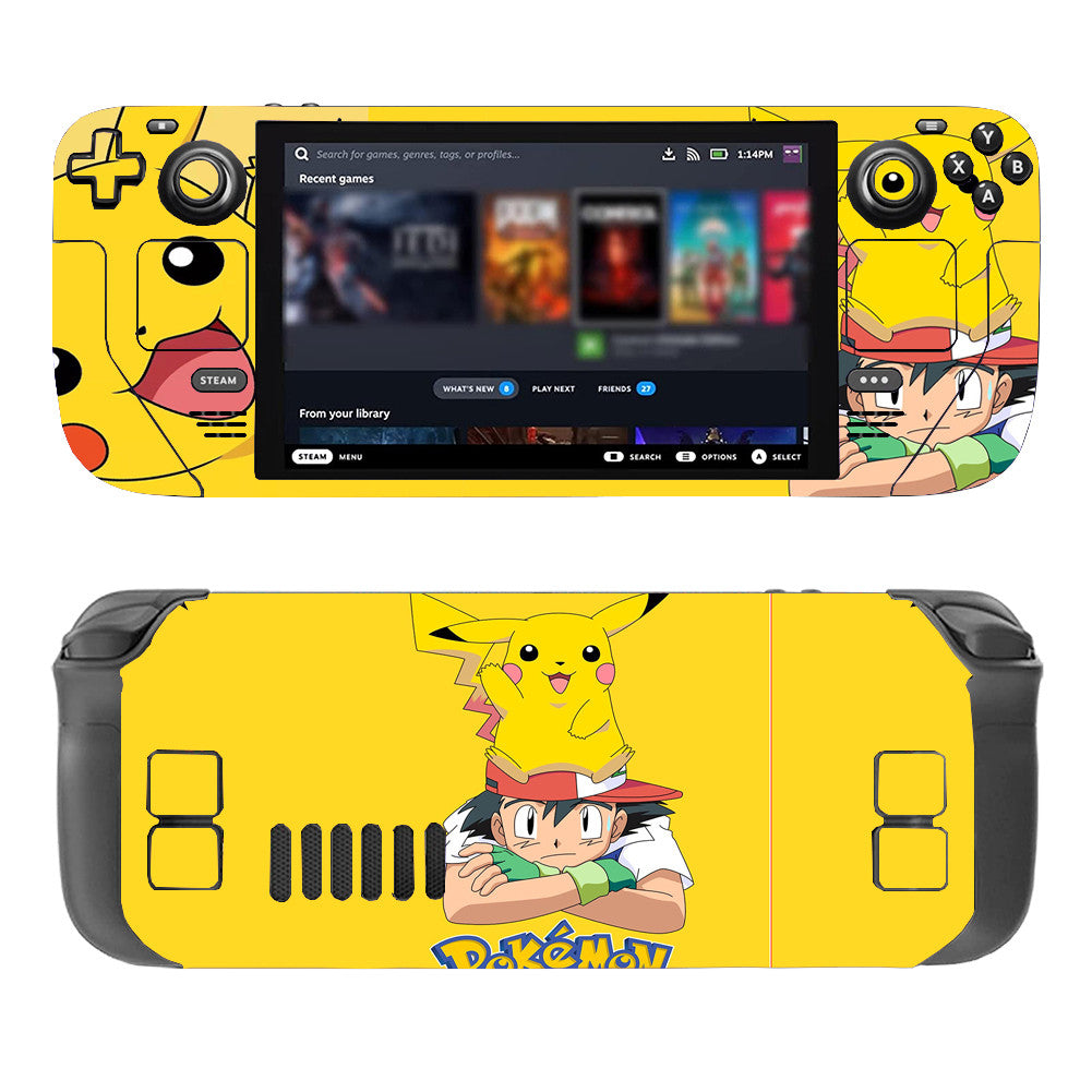 Pokemon Steam Deck Protector Skin - Front View