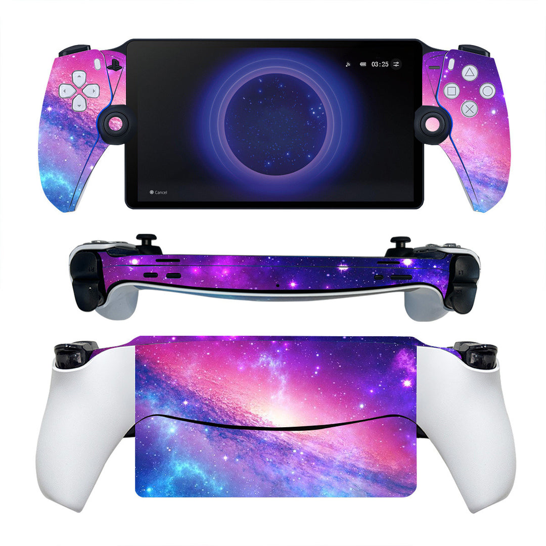 Immerse your PlayStation console in the vast beauty of a Space Galaxy with this Portal Protector Skin. The skin features stunning cosmic elements, swirling nebulas, and distant stars, creating a mesmerizing and out-of-this-world design for a truly interstellar gaming experience