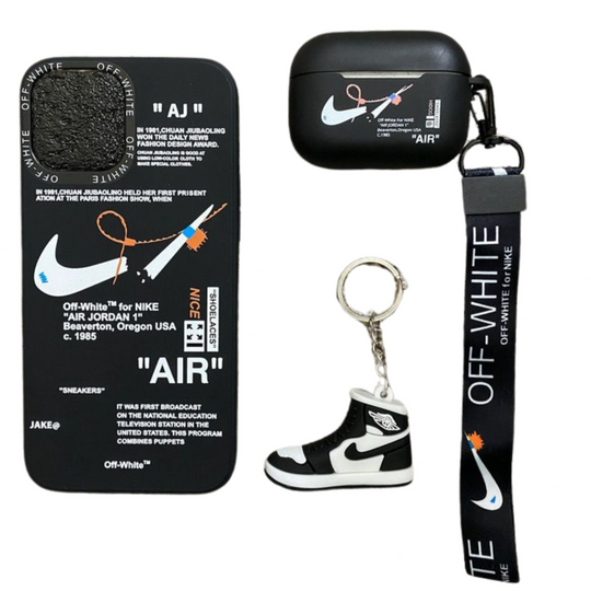 AirPods Case with Nike Off-White Sneaker Design - Stylish Audio Companion