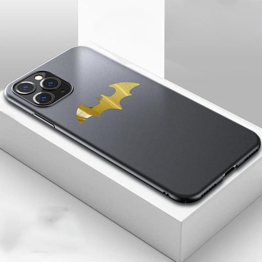 Sleek Metal Design: Elevate your iPhone with Batman sophistication