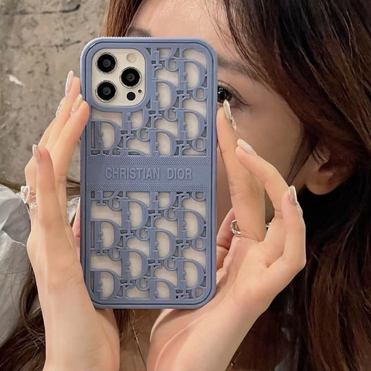 Elevate Your Style with 3D Fashion Dior iPhone Case in Classic White