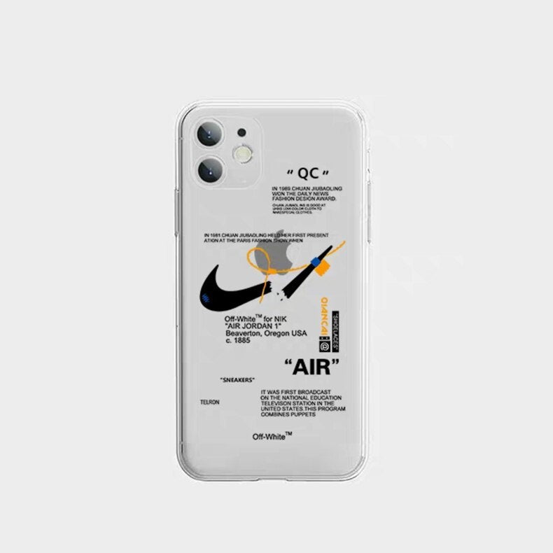 Fashionable Transparent Phone Cover for iPhone - NIKE Collaboration