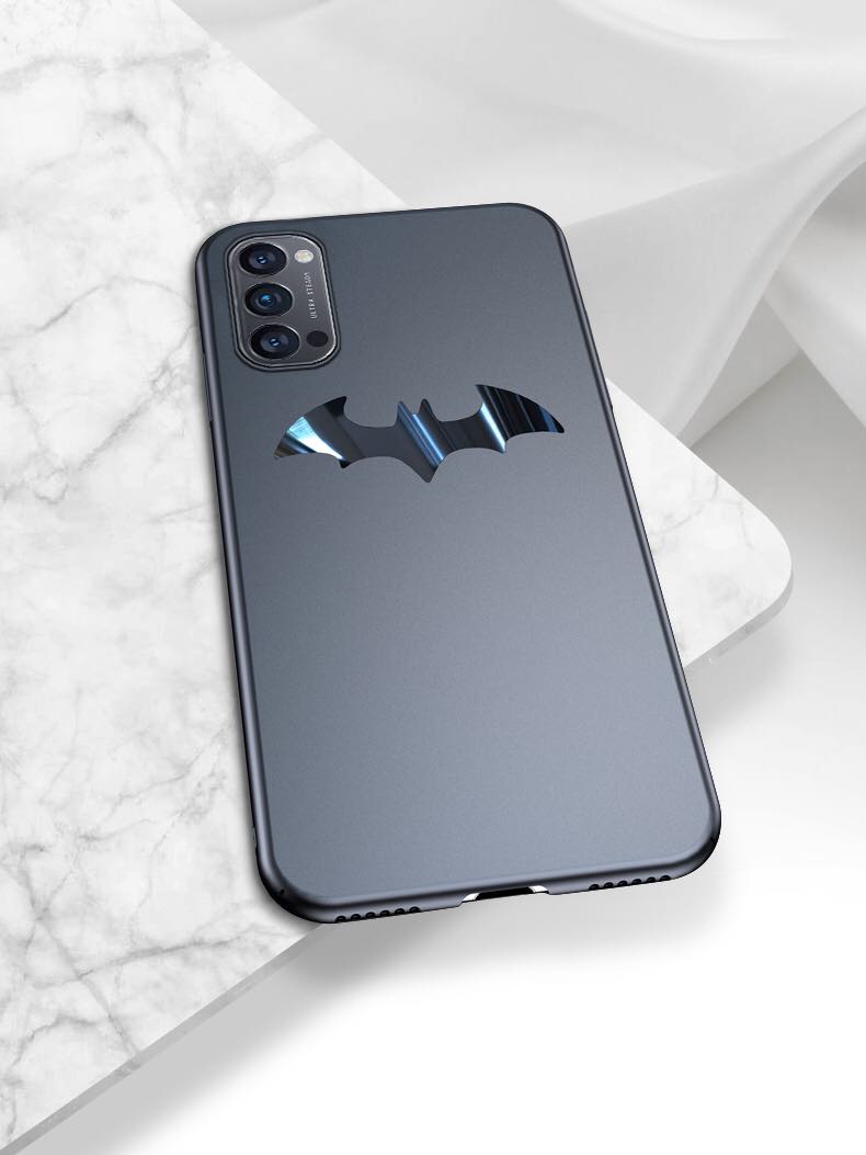 LUXURY METAL BATMAN MATTE CASE FOR OPPO RENO 4 3 2 R17 A91 A79 A11 FIND X2 F11 F9 PRO