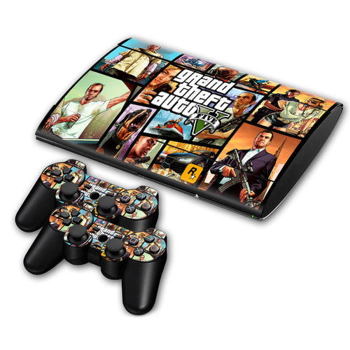 GRAND THEFT AUTO V GTA 5 - PLAYSTATION 3 SUPER SLIM PROTECTOR SKIN - best-skins