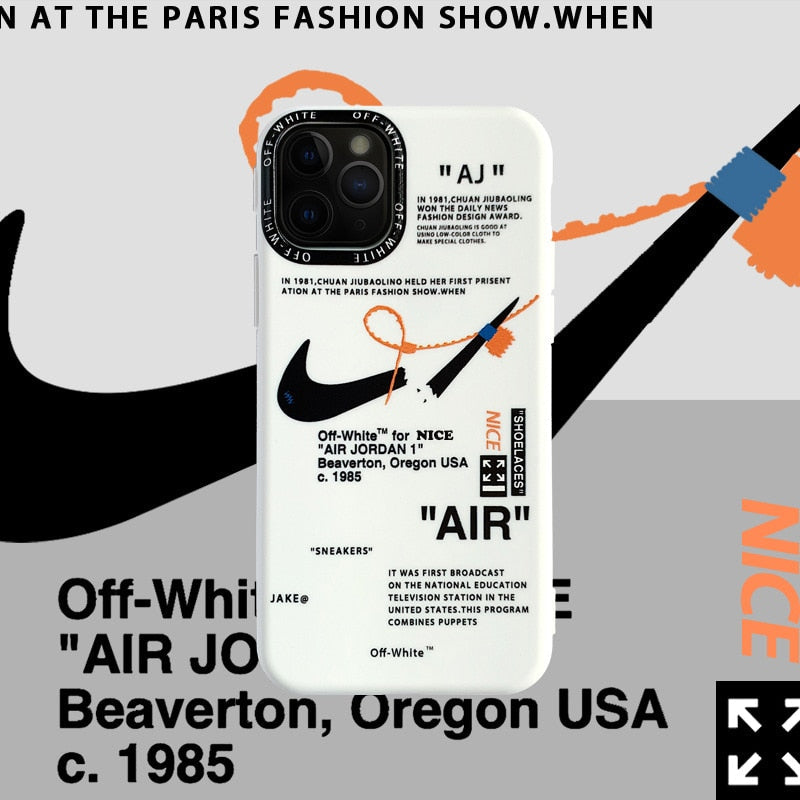 Premium iPhone Case with Nike Off-White Aesthetics
