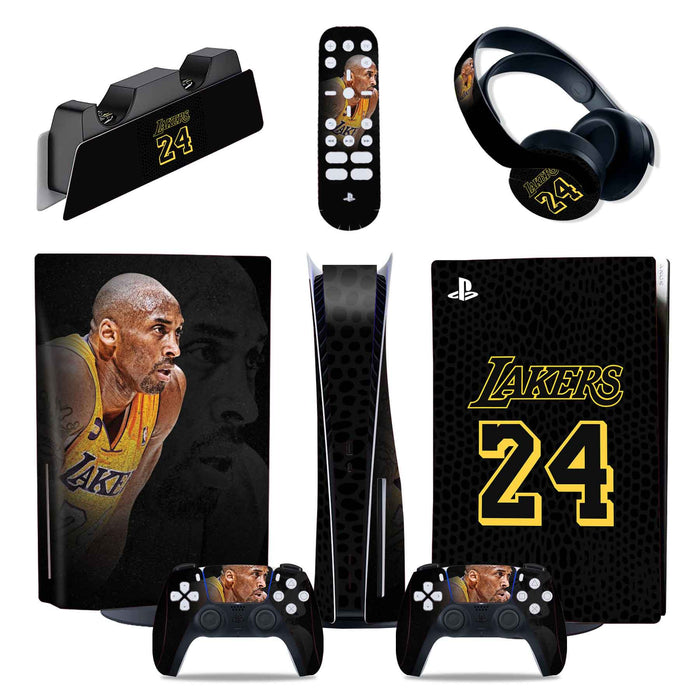 KOBE BRYANT LAKERS 24 - 5 IN 1 PLAYSTATION 5 DISK PROTECTOR SKIN