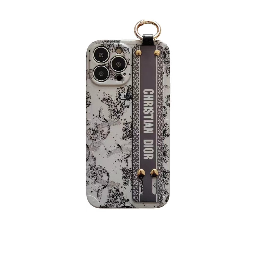 Lady C.D Phone Case With Hand Strap For iPhone