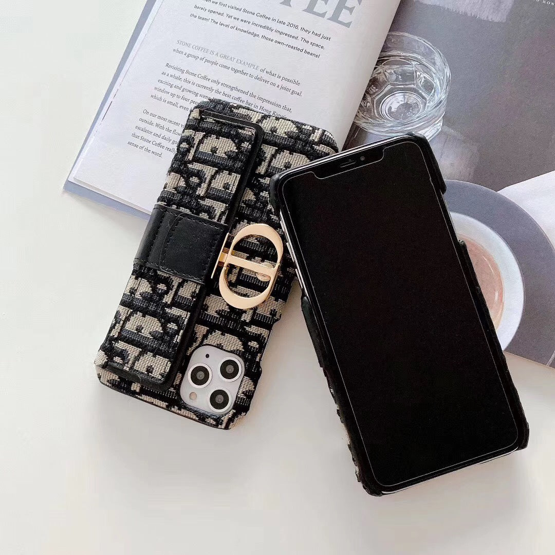 Elevate Your Style with Lady Dior Wallet Phone Case for iPhone