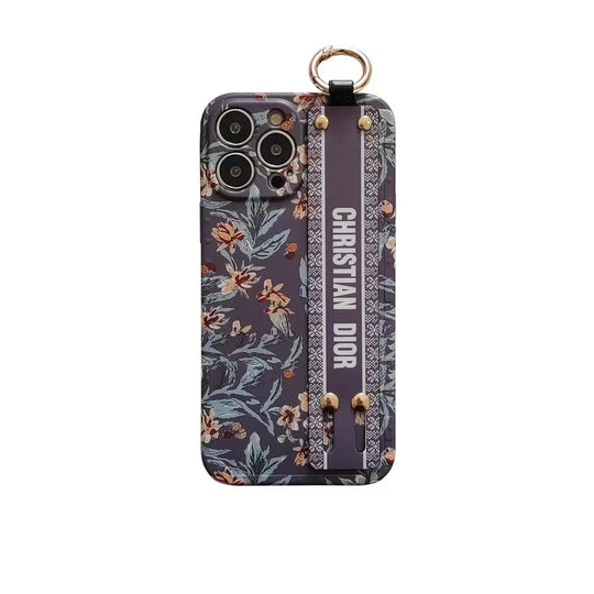 Lady C.D Phone Case With Hand Strap For iPhone