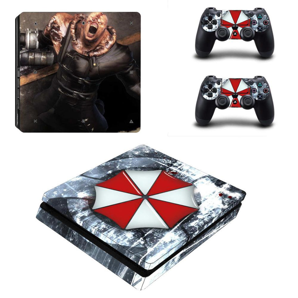 UMBRELLA RESIDENT EVIL - PLAYSTATION 4 SLIM PROTECTOR SKIN - best-skins