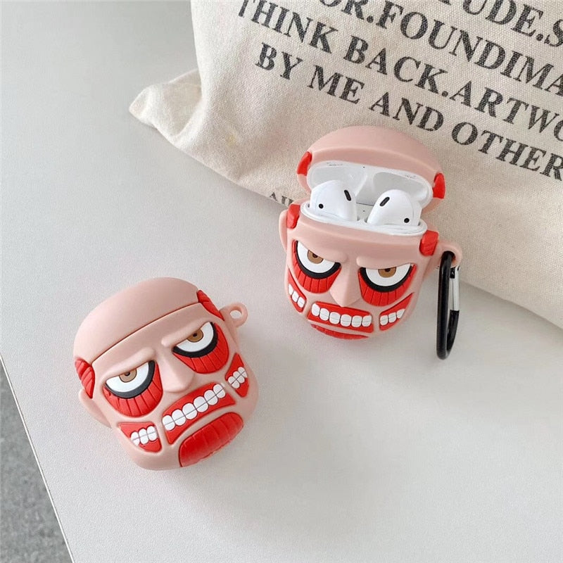 ATTACK ON TITAN AOT ANIME 3D CARTOON - AIRPODS 1/2 & AIRPODS PRO CASES –  Best-Skins