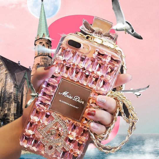 Luxurious Samsung Phone Case with Miss Dior Perfume Bottle Desig