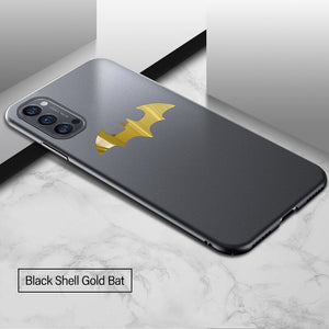 Luxury Metal Bat Matte Phone Case For Oppo Reno 4 3 2 R17 A91 A79 A11 Find X2 F11 F9 Pro  