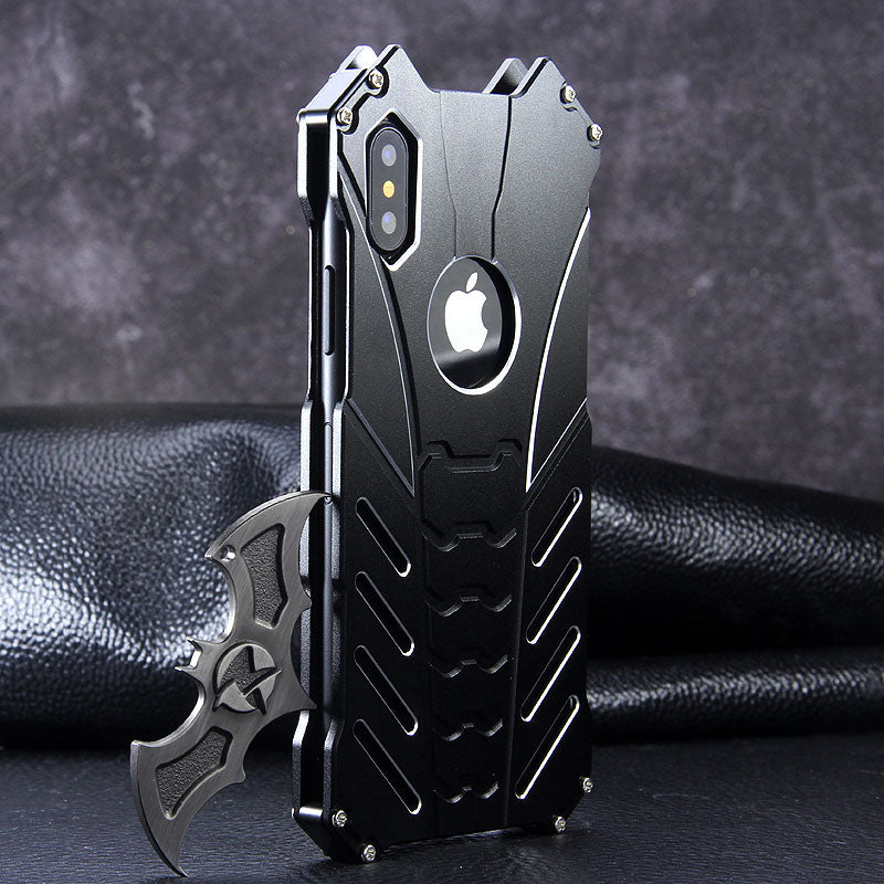 For Apple IPhone 11 PRO X XS MAX XR 5 Se 6 6s 7 8 Plus 12 pro Case Aluminum Metal Batman Armor Protective Shockproof Phone Cover