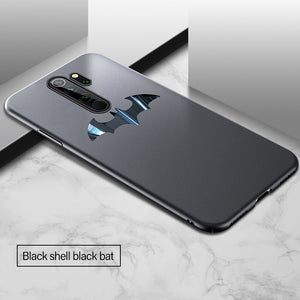 Luxury Metal Bat Matte Phone Case For Xiaomi Redmi Note 10 9 8 7 Mi 10 9 T 8 SE Lite Pro  