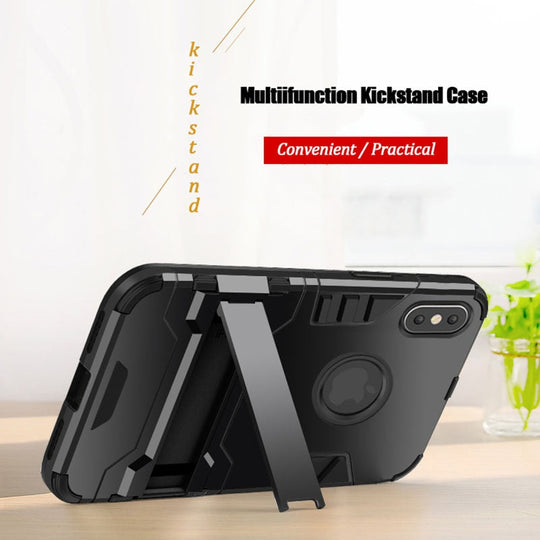 Bat Kickstand Case For iPhone 12 Mini 11 Pro Max XS XR X 8 7 6 6S Plus SE 2020 Magnetic Shockproof Armor TPU PC Phone Cover Capa