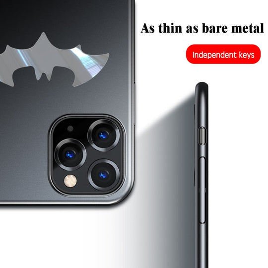 Metal Batman Frosted Hard Case For iPhone 12 12Pro 11 Pro MAX XR X SE2020 Thin Scrub Matte Cover For iPhone 7 8 6 6S Plus Cases