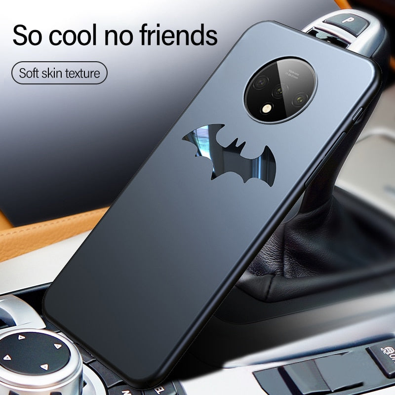 Ultra-thin Metal Batman Matte PC Phone Case For Oneplus 8 7T 7 Pro 6T 6 5T 5 Magnetic Protection Cover Coque Shell