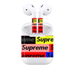 SUPREME - AIRPODS PROTECTOR SKIN DECAL - best-skins