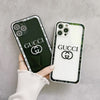 LUXURY GG FASHION TEMPERED GLASS PHONE CASE FOR IPHONE