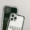 LUXURY GG FASHION TEMPERED GLASS PHONE CASE FOR IPHONE