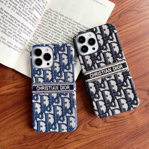 LUXURY DIIOR LADY LEATHER CASE FOR IPHONE 13 12 11 PRO MAX X XR XS 8 7 PLUS