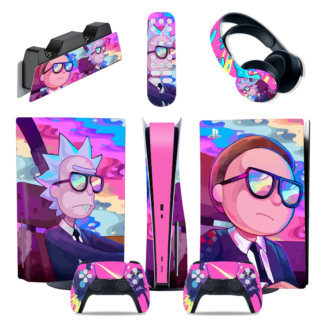 RICK AND MORTY - 5 IN 1 PLAYSTATION 5 DISK PROTECTOR SKIN