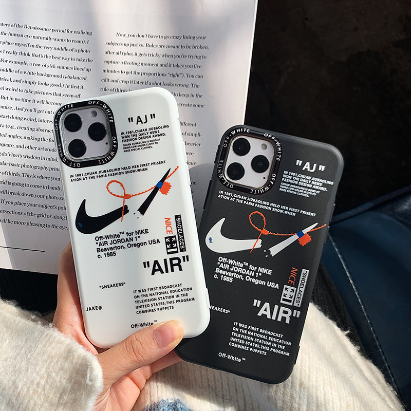 OFF WHITE X NIKE CASE FOR IPHONE 11 PRO MAX X/XS 8/7 PLUS - best-skins