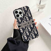LUXURY DIIOR LADY LEATHER CASE FOR IPHONE 13 12 11 PRO MAX X XR XS 8 7 PLUS