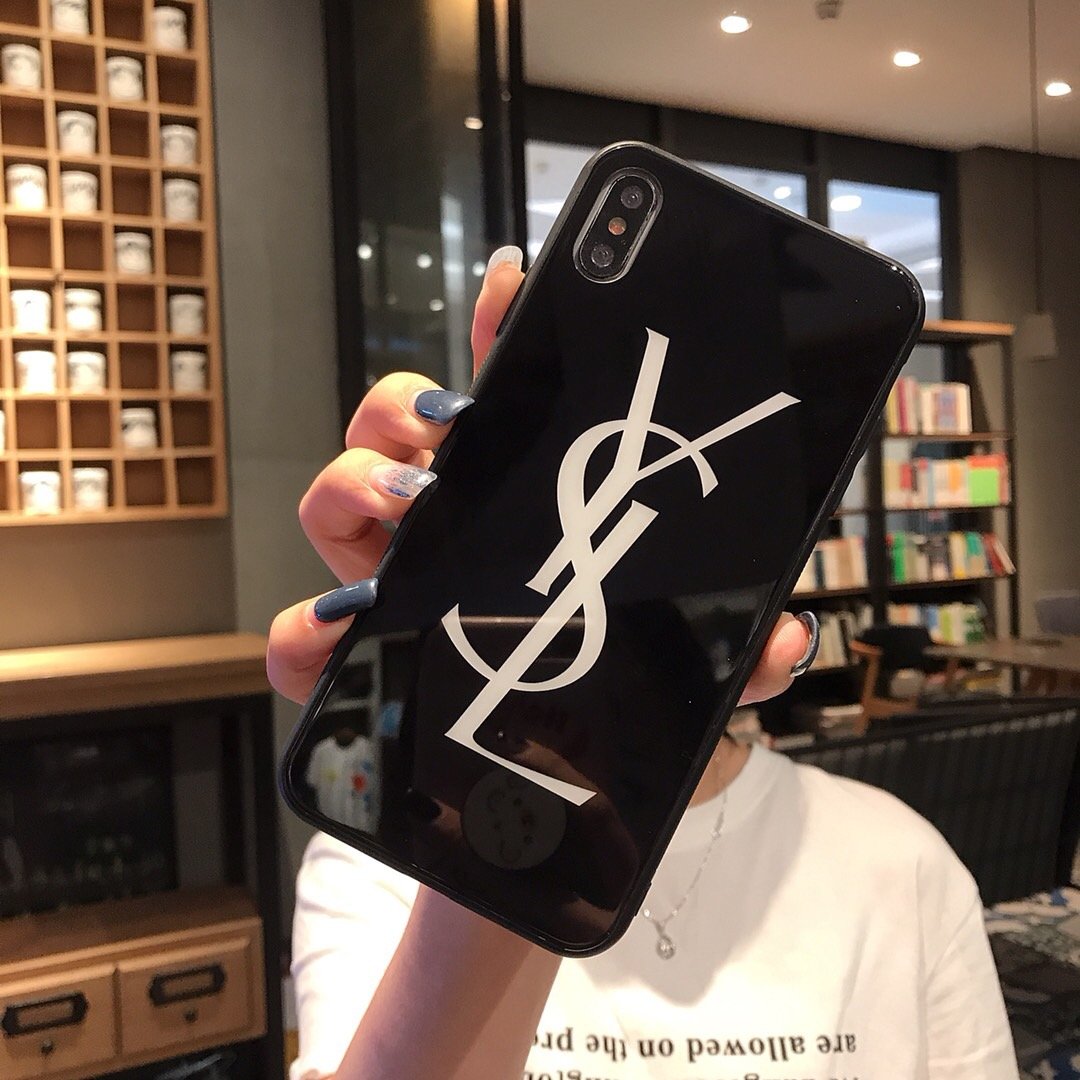 YSL Fashion Tempered Glass Case - Stylish and Protective Accessory