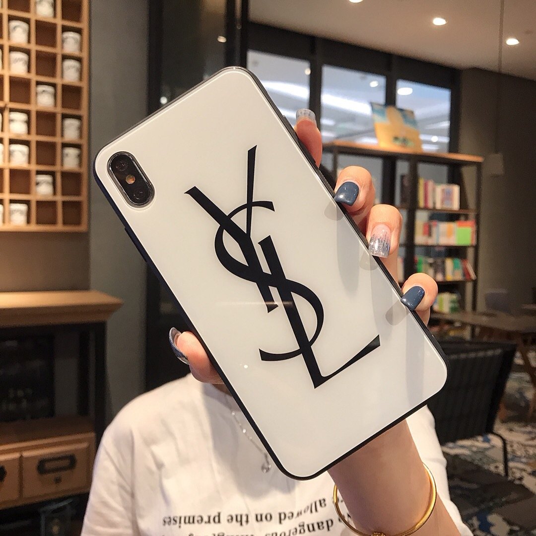 YSL Fashion Tempered Glass Case - Stylish and Protective Accessory